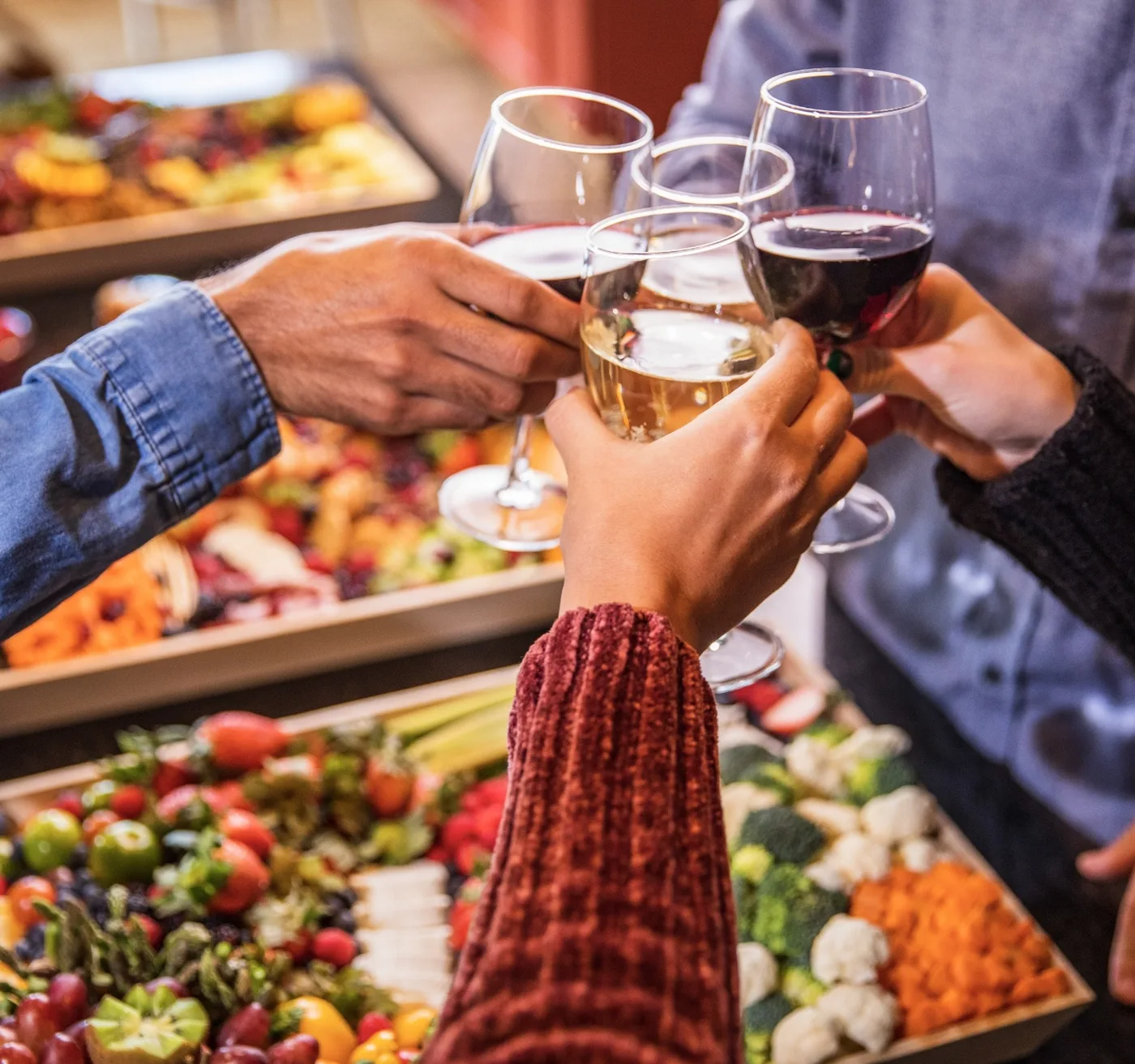 A charcuterie board at a private celebration